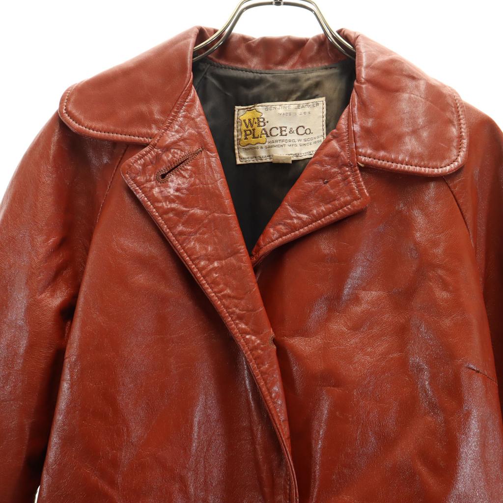 W.B PLACE&CO 70s 80s Made in USA Vintage Jacket 32 Brown Women Used