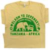 Serengeti Africa T Shirt National Park Elephant Vintage Safari Tanzania