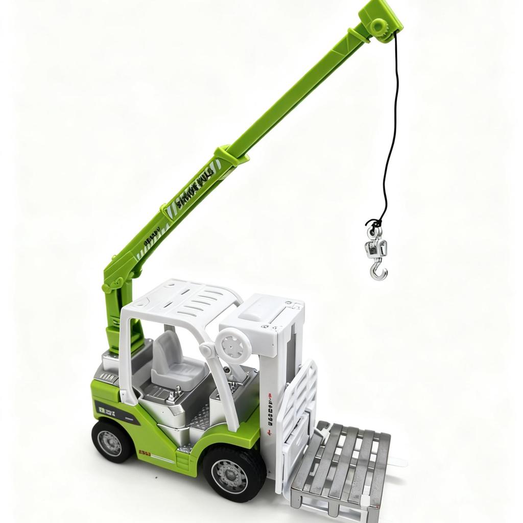 Alloy ABS Drop-Resistant Toy Forklift Construction Set for Boys Ages 3-6