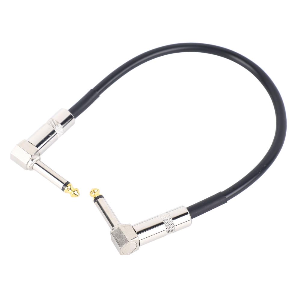 6.35mm Effect Cable Noise Suppression Metal Core Right Angle Plug Guitar Patch Cable Pedal Cord