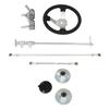 300mm Go Karts Steering Wheel Kit Tie Rod Ball Joint Gear Rack Shaft Kit for 100cc 125cc 140cc 150cc Go Kart Quad
