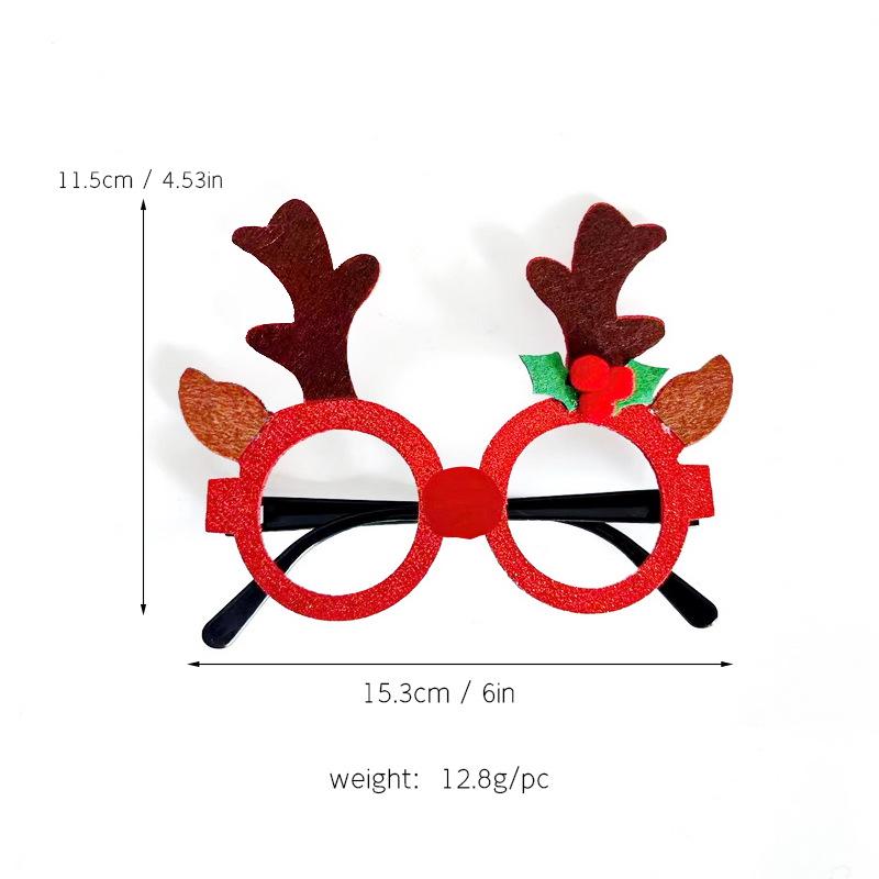 Creative Christmas Glasses - Santa, Snowman, Antlers for Adults & Kids
