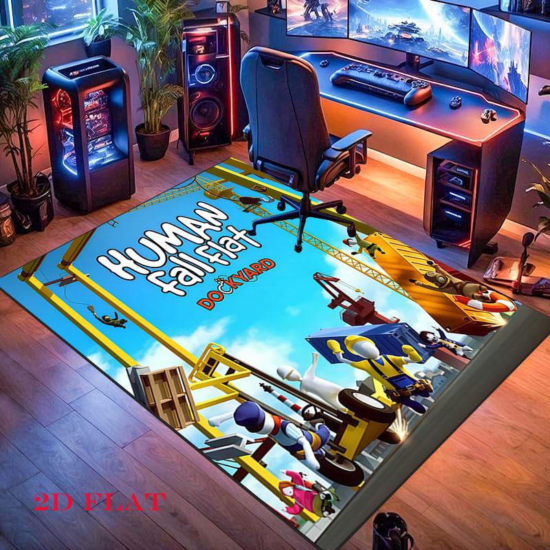 Human Fall Flat Carpet Rug for Living Room Bedroom Home Sofa Decoration,Kids Play Nonslip Floor Mat