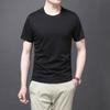 Mercerated Cotton Short-sleeved T-shirt Men's Round Neck Summer New Half-sleeved 80-pin Mercerated Cotton Loose Solid Color Top
