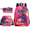 Rainbow Friends Surrounding Backpack Elementary School Student Starry Sky School Bag Three-piece Set
