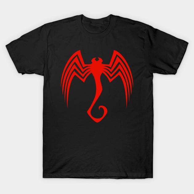 Men Black Print T-shirt Knull God Of The Symbiotes T-Shirt No-Cut Transfer Paper Print Cotton Tshirt 2XL чёрный