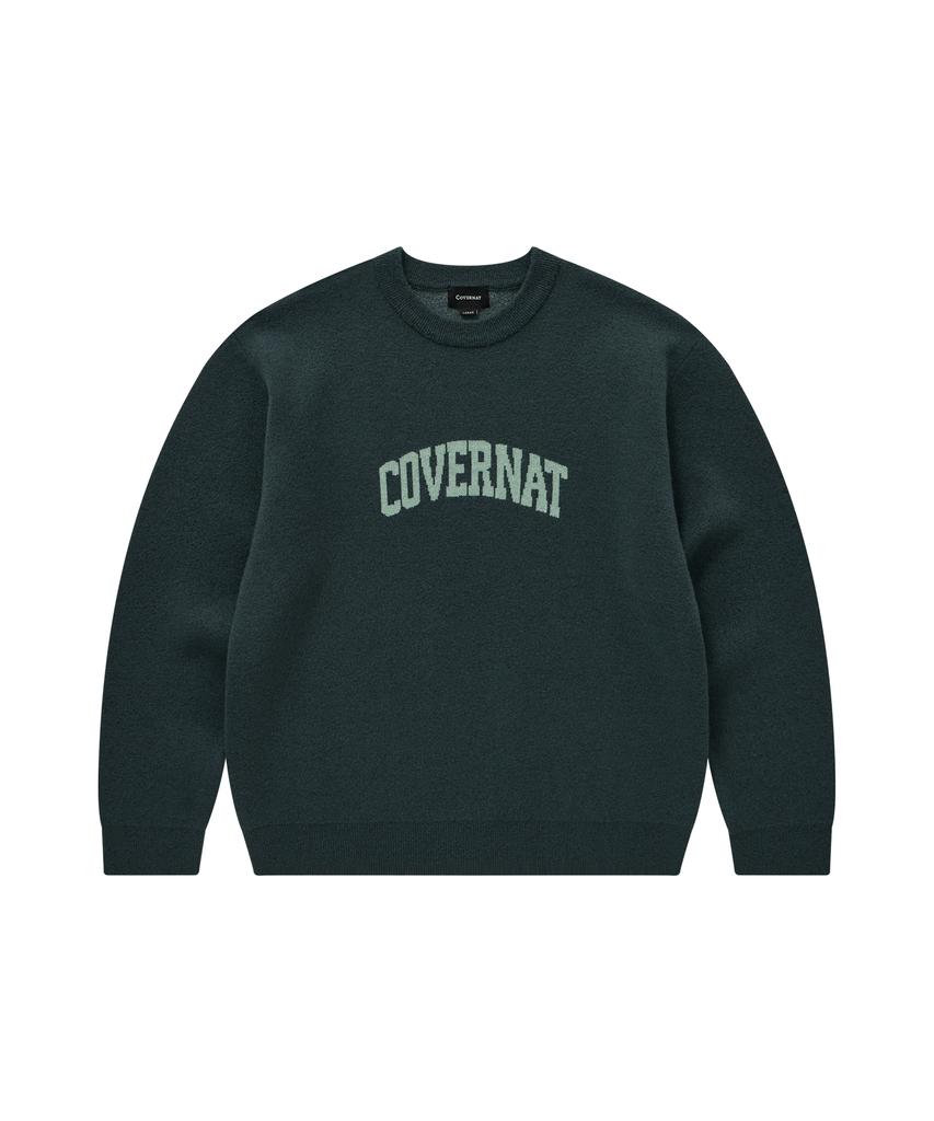 COVERNAT Arch Logo Knit Teal Green