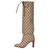 GG Canvas Mid-heel Boot 551149 KY9V0 9770