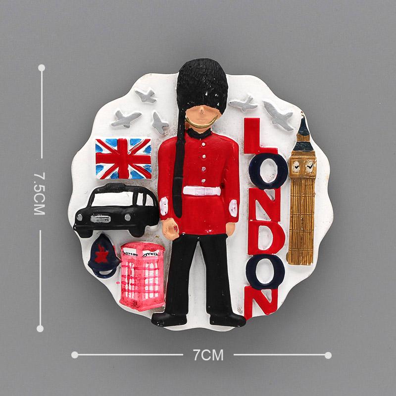 Magneți de frigider 3D lipiți pentru turism mondial, suveniruri creative, cadouri, magneți de frigider, Anglia, Londra, soldat de autobuz, cadouri suvenir