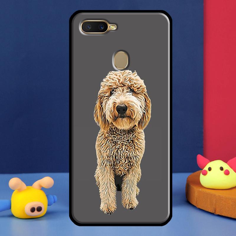 Cartoon Poodle Dog Case For Oppo A91 A5 A9 A16 A76 A96 A58 A78 A98 A52 A72 A74 A94 A54 S A57 A77 A15 A17 Cover