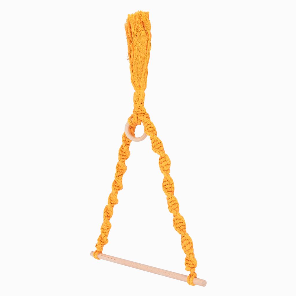 Paper Towel Holder Fabric Knitted Log Hemp Rope Hanger with Tassel for Photo Hanging Accessory Organizing