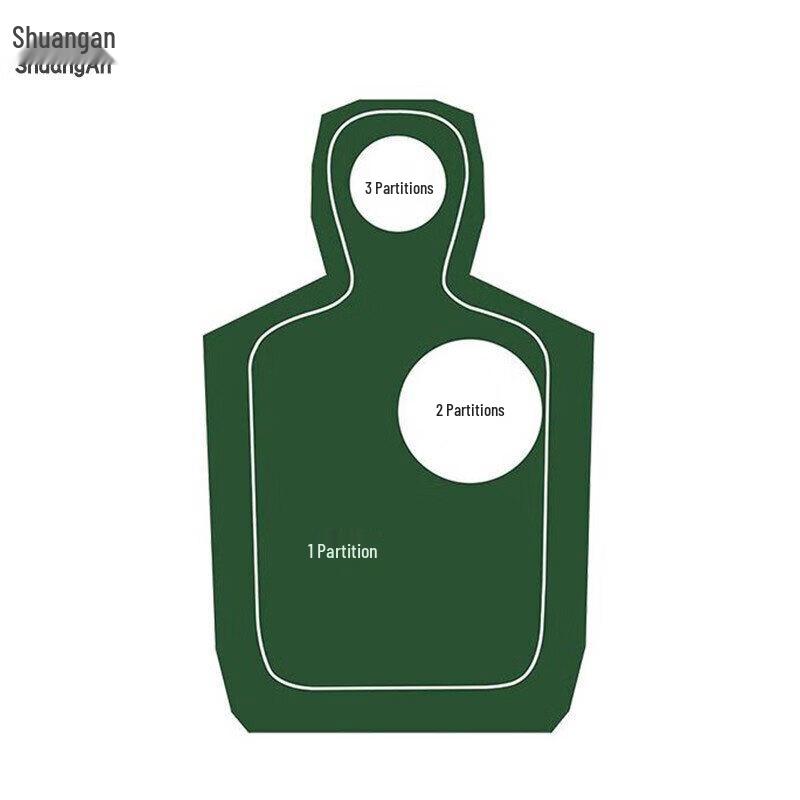 

Three-Zone Half-Body Training Target Paper