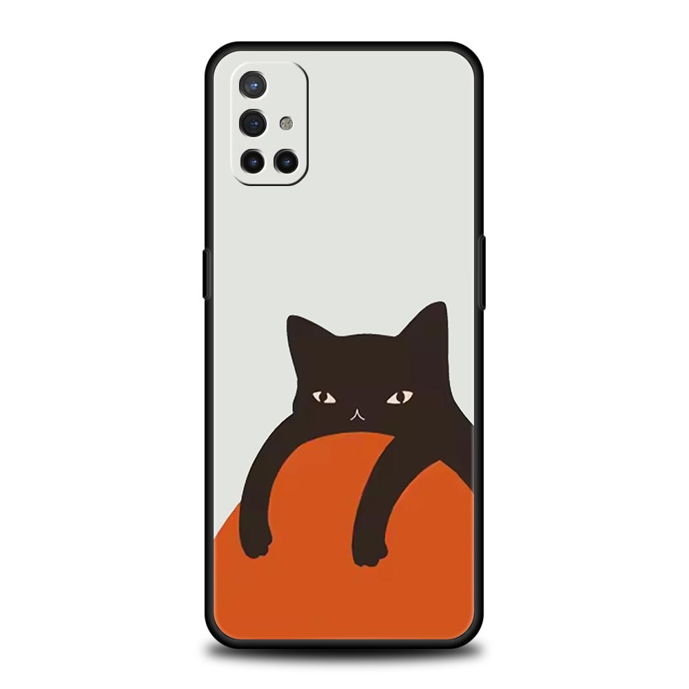 Cute Cat Phone Case For OnePlus 13 12 11 10 9 8 7T Pro 13R 12R 10R 9RT 8T Nord N200 N30 2T CE 2 3 5G Lite Soft Cover