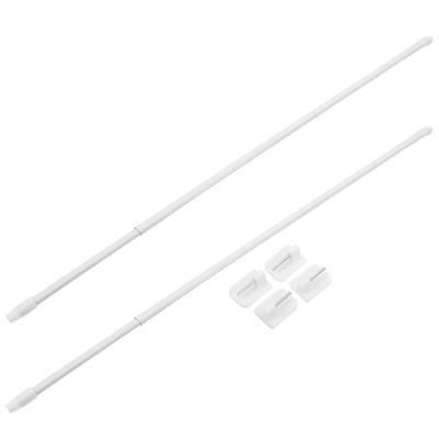 1Set Extendable Adjustable Shower Curtain Rod No Drill Telescoping Tension Rod for Bathroom Window 40-70Cm No Drill Curtain Pole