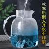 1800ml Glass Cold Water Bottle With Handle Fruit Tea Mug Kettle Mountain Design High Temperature Heatable Fine Jug Gradient Color for Home
