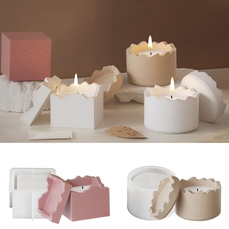 Versatile Candle Cup Silicone Mold Versatile Silicone Molding Set for Homemade Resin Ornament and Candle Holders