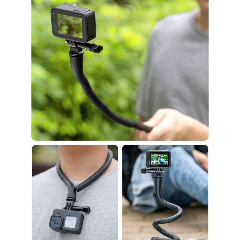 Gooseneck Flexible Camera Clamp Arm Bracket Holder Mount Adapter for Desktop Clip Bracket w/1/4 Connector