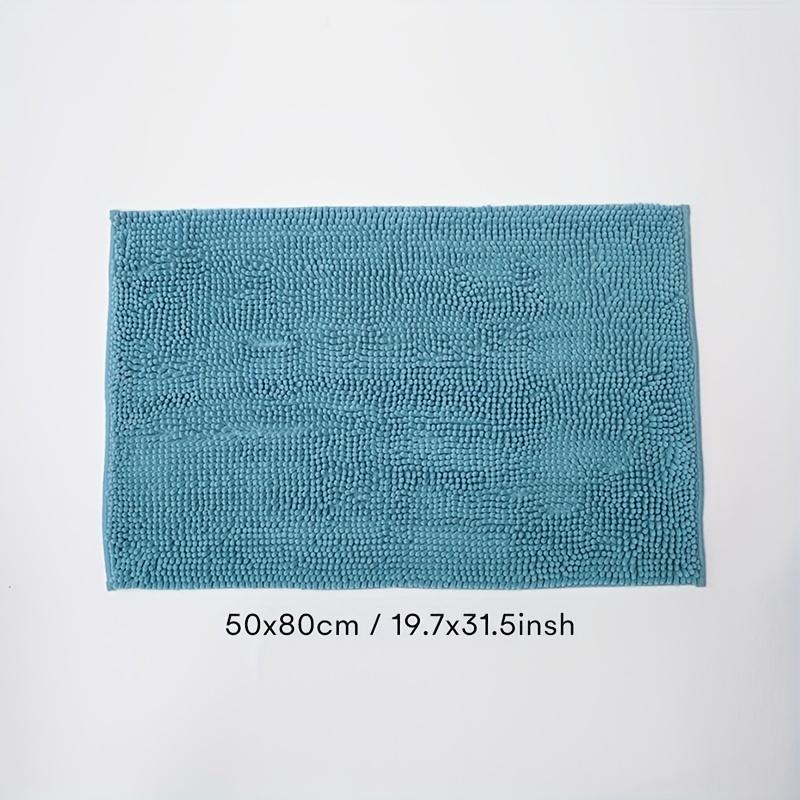 Chenille Bathroom Rug Super Absorbent Non-Slip Bath Mat Soft Fluffy Shaggy Floor Mat for Bathroom Shower Machine Washable