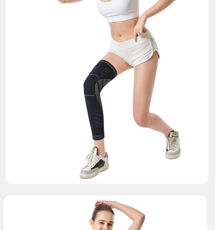 Professional Knitted Extended Knee Pads for Sports and Fitness