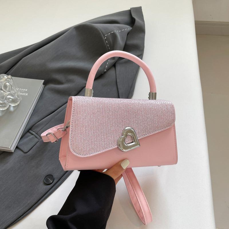 Simple Texture Niche Design Casual Portable Small Square Bag Summer New Glossy Splicing Shoulder Messenger Bag