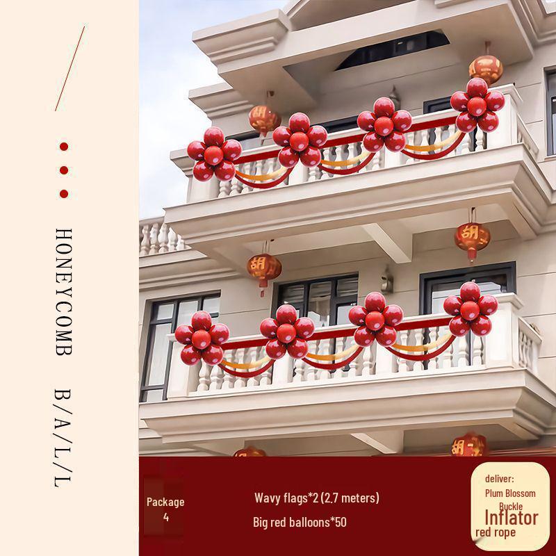 Outdoor Balcony Wedding Flower Decoration for Railings