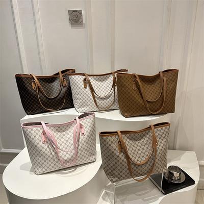 Bolsa simples e moderna de grande capacidade, nova bolsa tote da moda feminina, bolsa de ombro portátil de grande capacidade para o dia a dia
