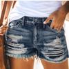 High Waist Blue Denim Women's Summer Shorts