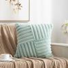 Rabbit Velvet Large Striped Pillow Cover Without Core Home Sofa Pillow Cover Rabbit Hair Quilted Bedside Cushion Cover