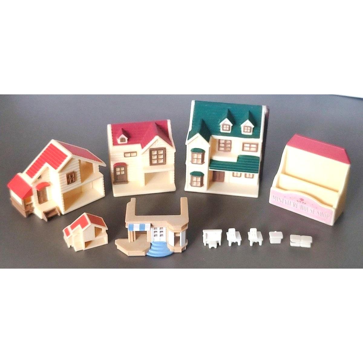 Used Sylvanian Families Miniature House Collection 4 House Bookshelf Rare
