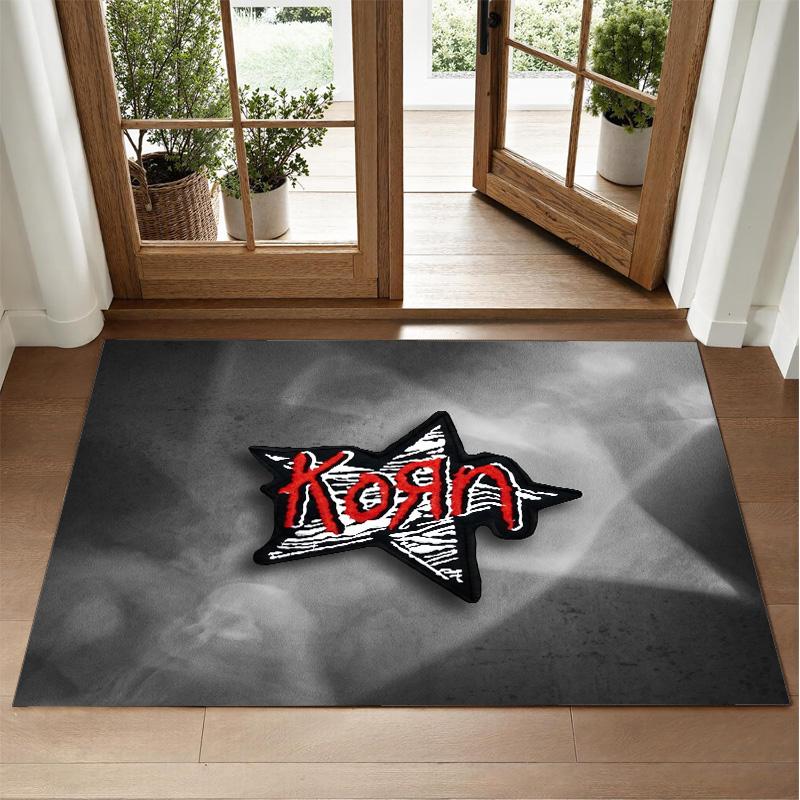 Korn Design Crystal Velvet Rug Soft Decorative Mat for Bedroom Entrance
