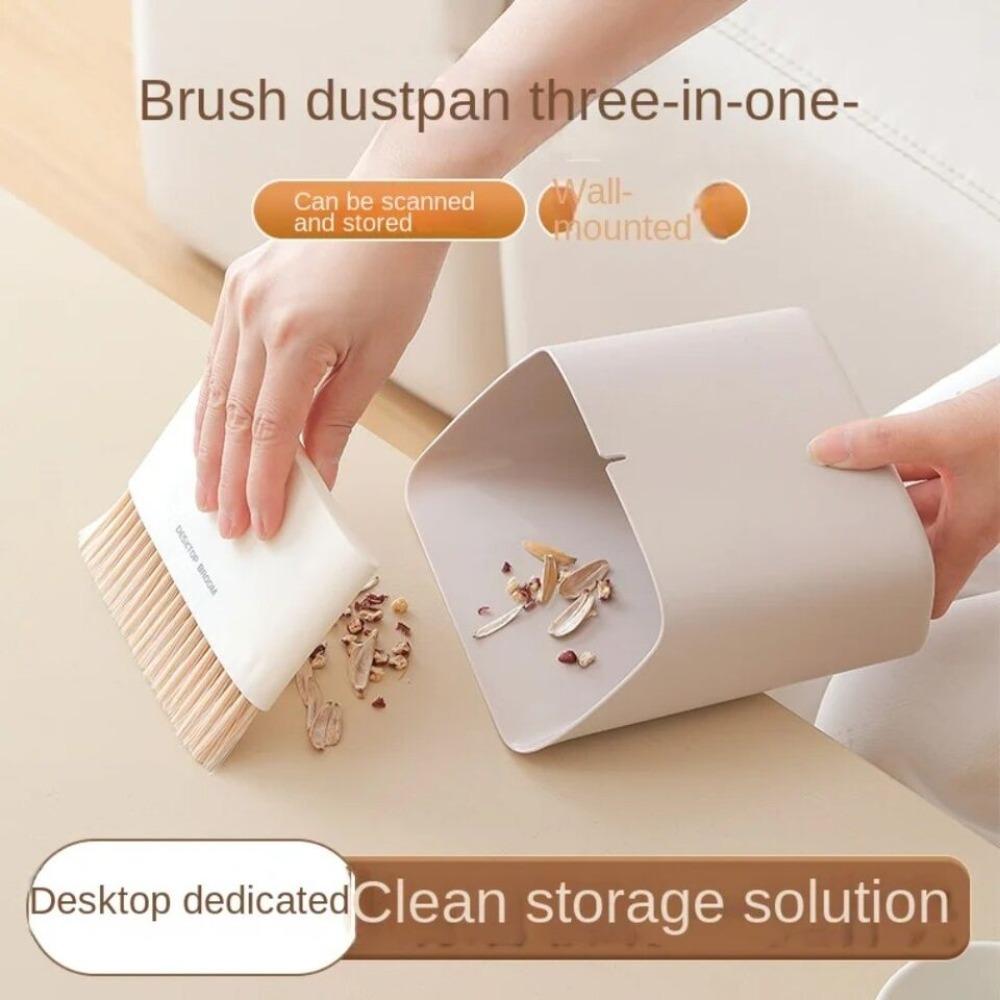 Desktop Broom Dustpan Set Wall Mount Storage Set Portable Mini Cleaning Brush