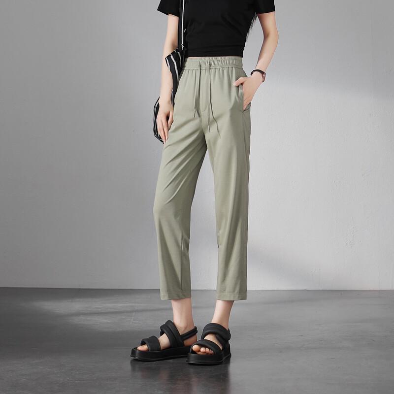 SOFSIL Women's Slimming Elastic Waist Cropped Trousers