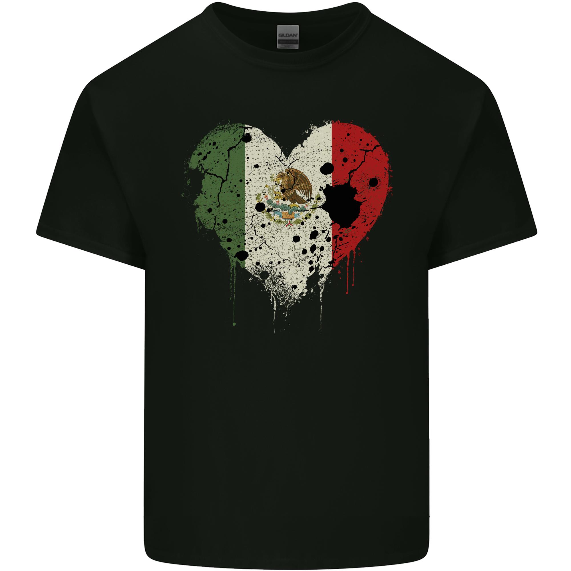 Love Mexico Flag Mexican Day Football Unisexs Light Cotton TShirt S