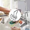 Sink Sponge Holder Rustproof 3-Slot Storage Rack Sponge Holder For Kitchen Sink For Scrubber Cleaning Brush Soap Dish Cloths