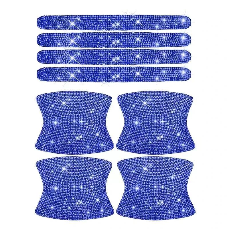 

Bling Car Door Bowl Anti-scratch Sticker Anti-scratch Protection Strip Reflective Rhinestone Door Bowl Handle Protection Sticker