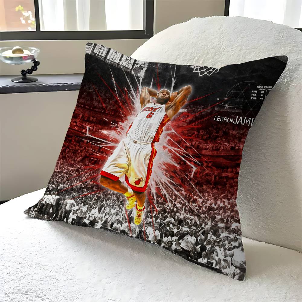 Basketball Star L-LeBron J-James Cushion Cover Decorative Pillow Sofa Home Decor Case Pillow Cases