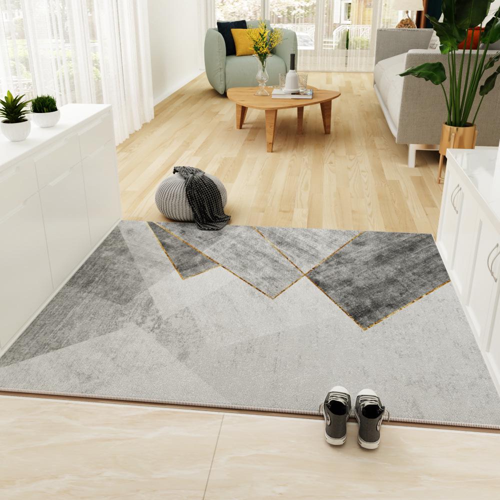 Wabi-Sabi Style Luxury Non-Slip Velvet Entrance Mat for Porch and Bedroom.