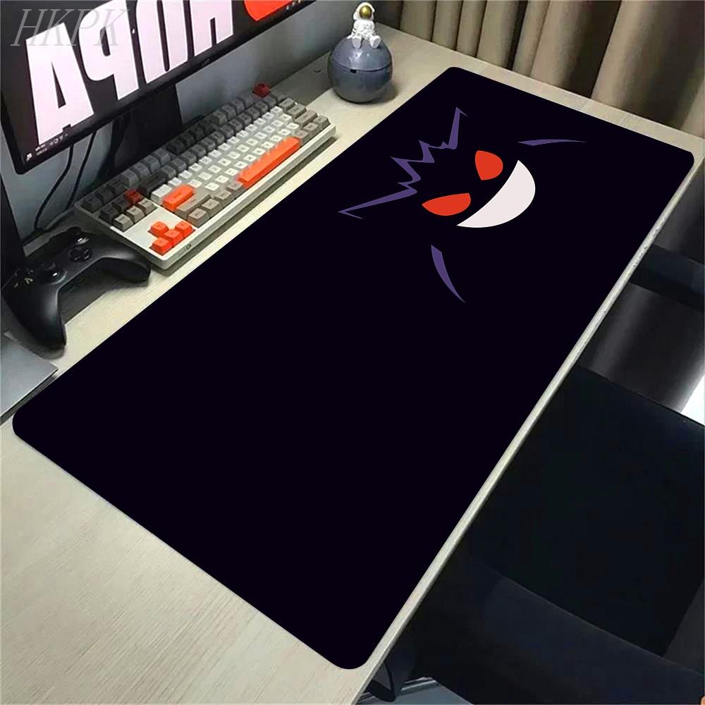 XXL Play Mat Laptop Black Gaming Accessories Mouse Pad Japan Anime Keyboard Rug PC P-pokemon Gengar Mousepad Gamer Keyboard Rug