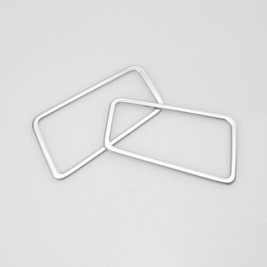 2pcs Silver Steel trument L&R Air Outlet Vent Trim For Toyota RAV4 -