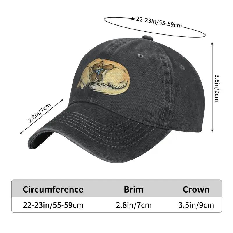 Punk Unisex Cotton Sleeping Golden Retriever Baseball Cap Adult Animal Dog Bear Adjustable Dad Hat Women Men Hip Hop