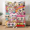Labubu Personalized Text Blanket Lightweight Customizable Blanket Ultra-Soft Perfect for Office Chair Living Room Bed Office All-Season Use
