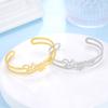 Lemegeton Fashion Custom Name Bracelet Bangle Stainless Steel Personalized Bracelet For Women Jewelry Valentins Day Gift