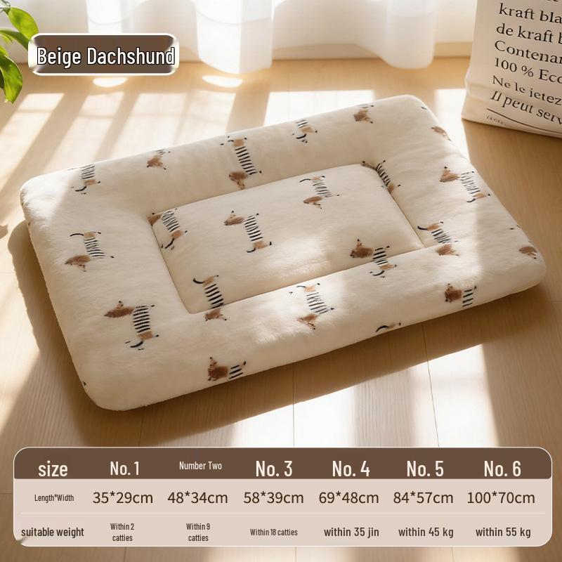 Thick Plush Pet Mat: Cat Bed, Dog Bed, Flannel Blanket, Cotton Sleeping Pad