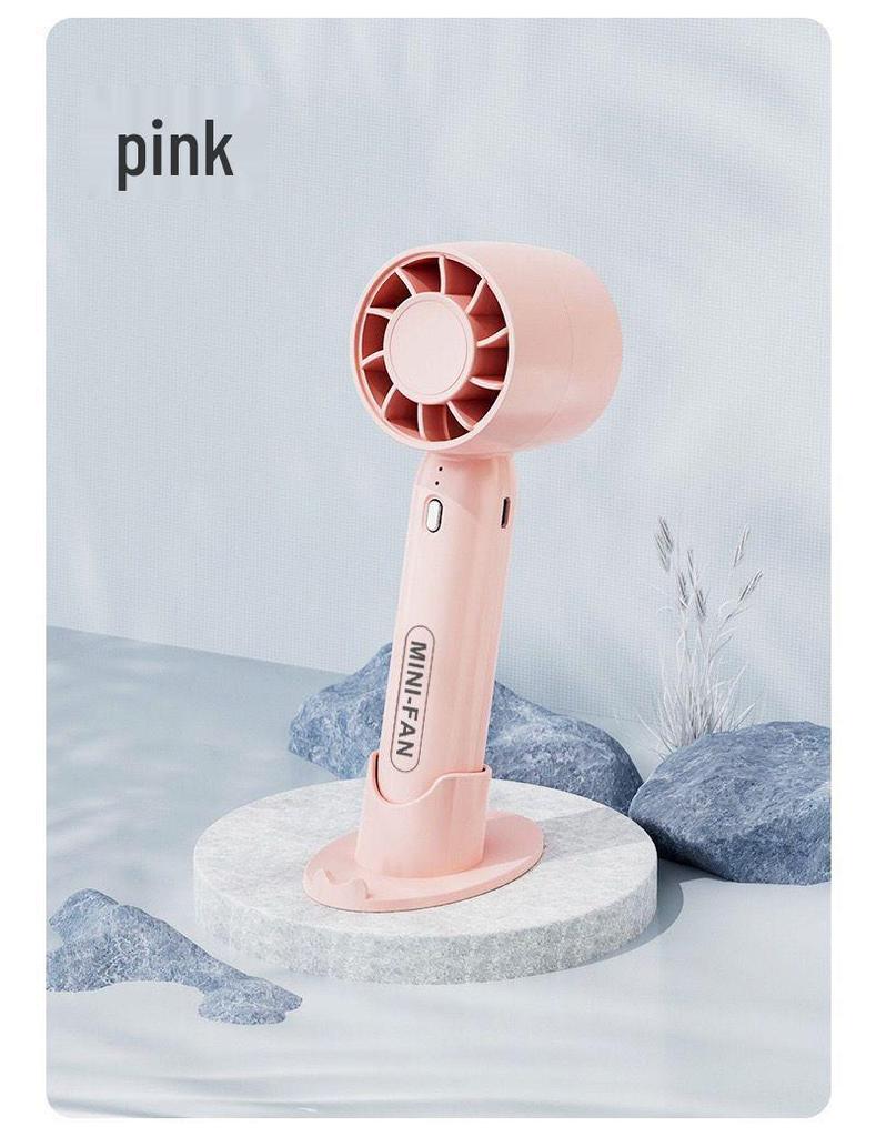Handheld 3-Speed Silent Mini Fan with USB Rechargeable T10 Lithium Battery