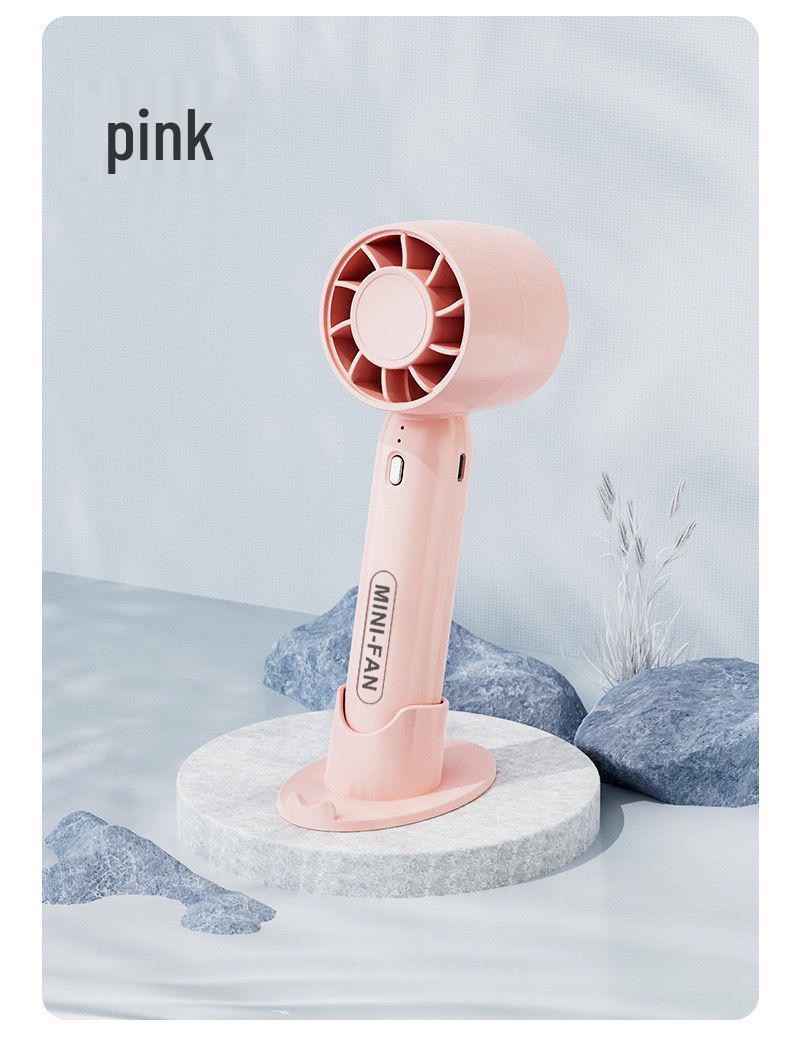 Handheld 3-Speed Silent Mini Fan with USB Rechargeable T10 Lithium Battery 2cm