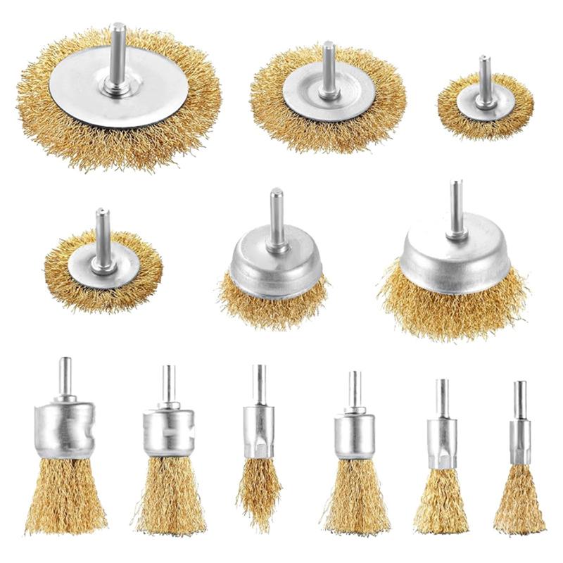 AEE2-Wire Brushes, Abrasive Wire Wheel Brushes Are Suitable For Electric Drill Rotary Tools, Wood Polishing, Deburring