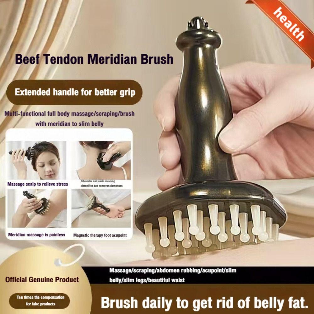 33 Beef Tendons Meridian Scraping Massage Brush Meridian Brush  for Arms Back Full Body Waist Thigh