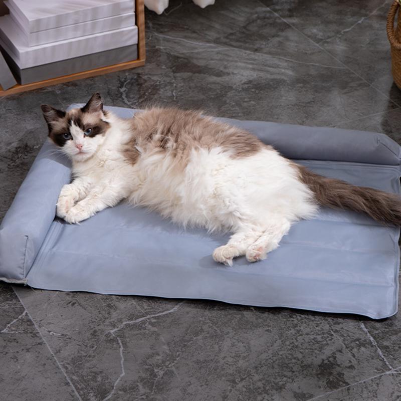 Dog Cooling Mat Puppy Bed Cozy Mat Breathable Cat Sleeping Cushion Hot Weather Puppy Gel Cold Bed for Garden Backyard