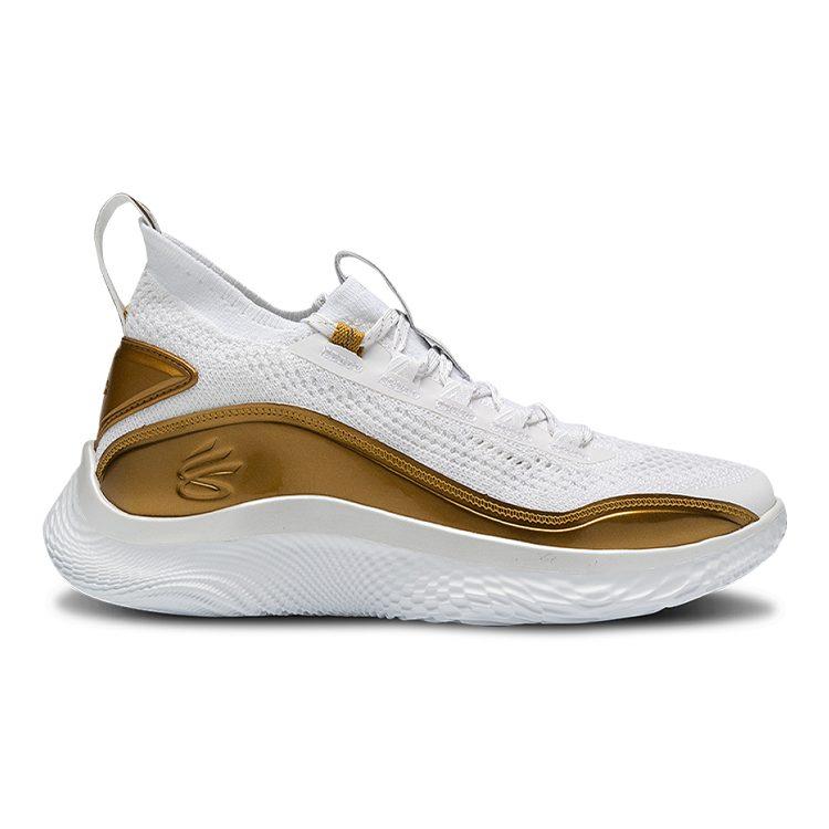 Under Armour Curry 8 Cushioning Slip Resistant Abrasion Resistant Breathable Mid top Children's Basketball Shoes 3024457-102