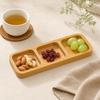 Natural Bamboo Bamboo Food Platter Divided Divided Fruit Dishes  Dining Area